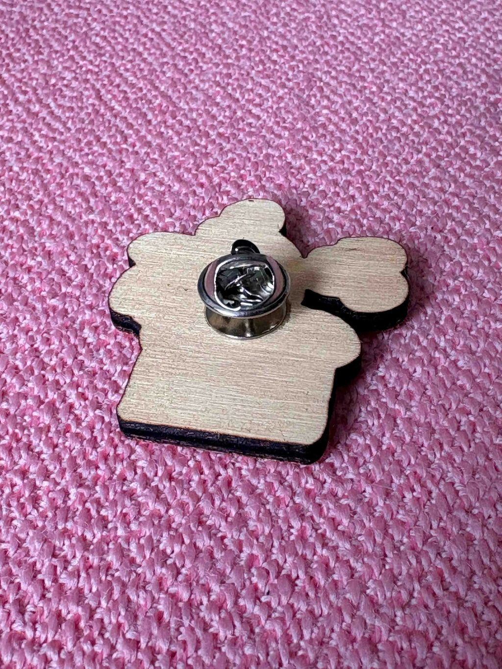 Wooden Money Plant Pin