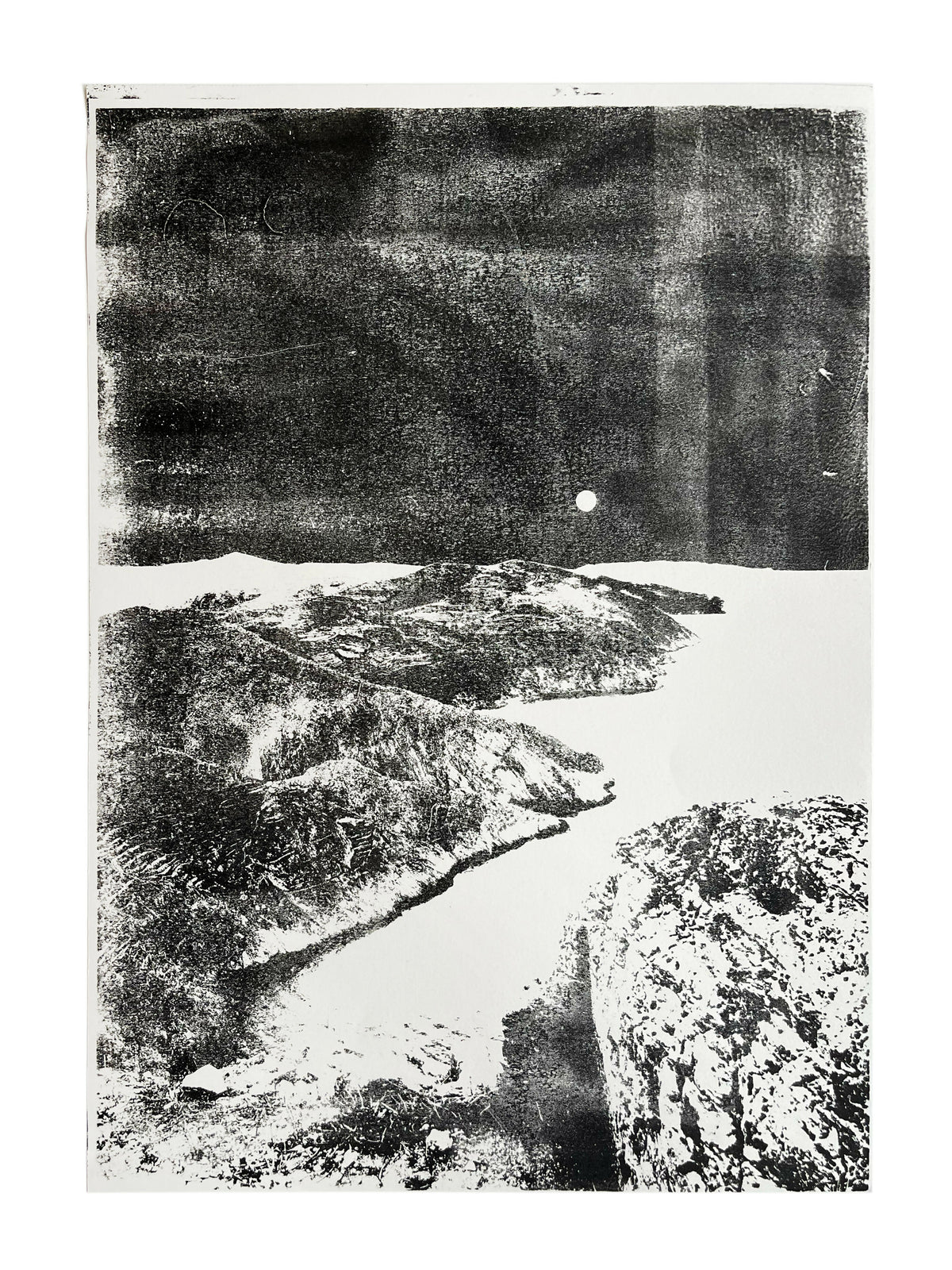 ORIGINELE LANDSCHAPSMONOPRINT