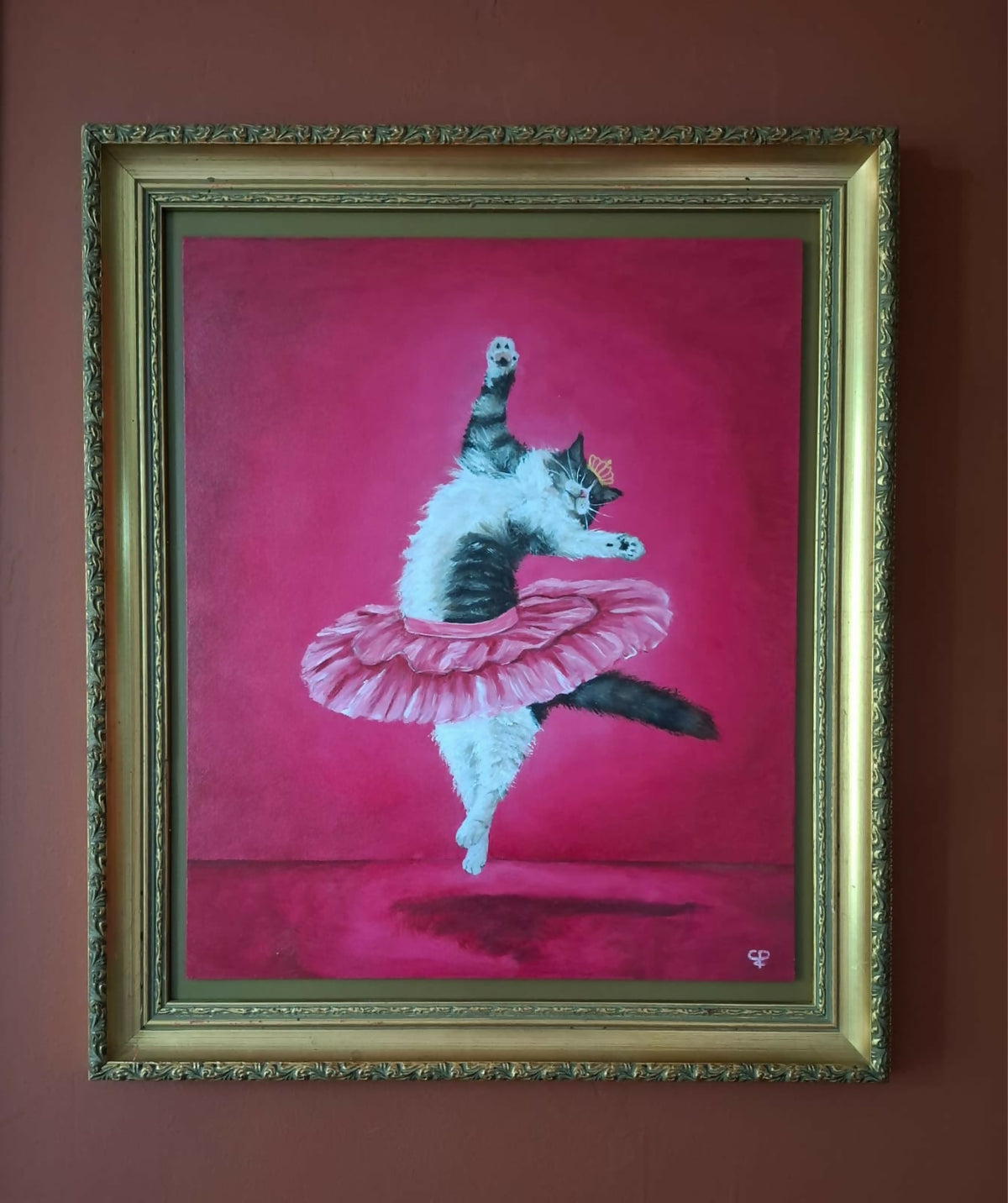 Oil painting - Pas de chat