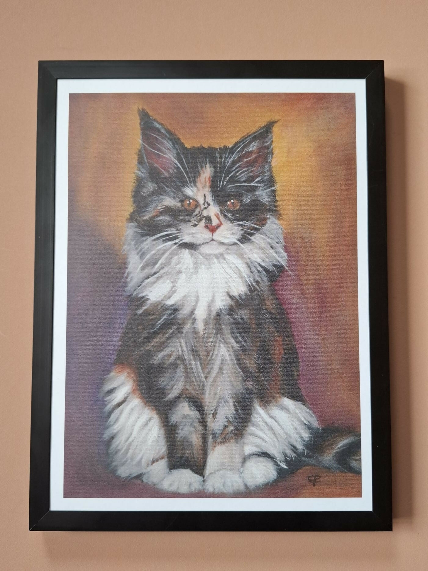 Cat print 'Luna'