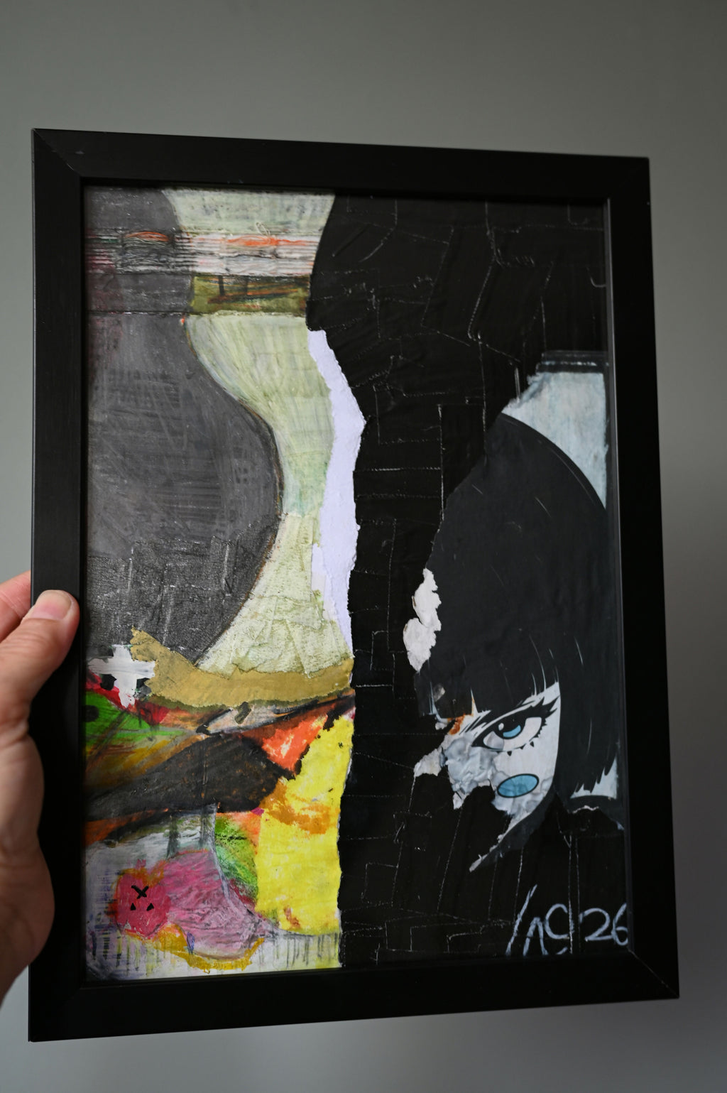 Collage voor aan de muur (Mixed Media) Titel: Florence (due)