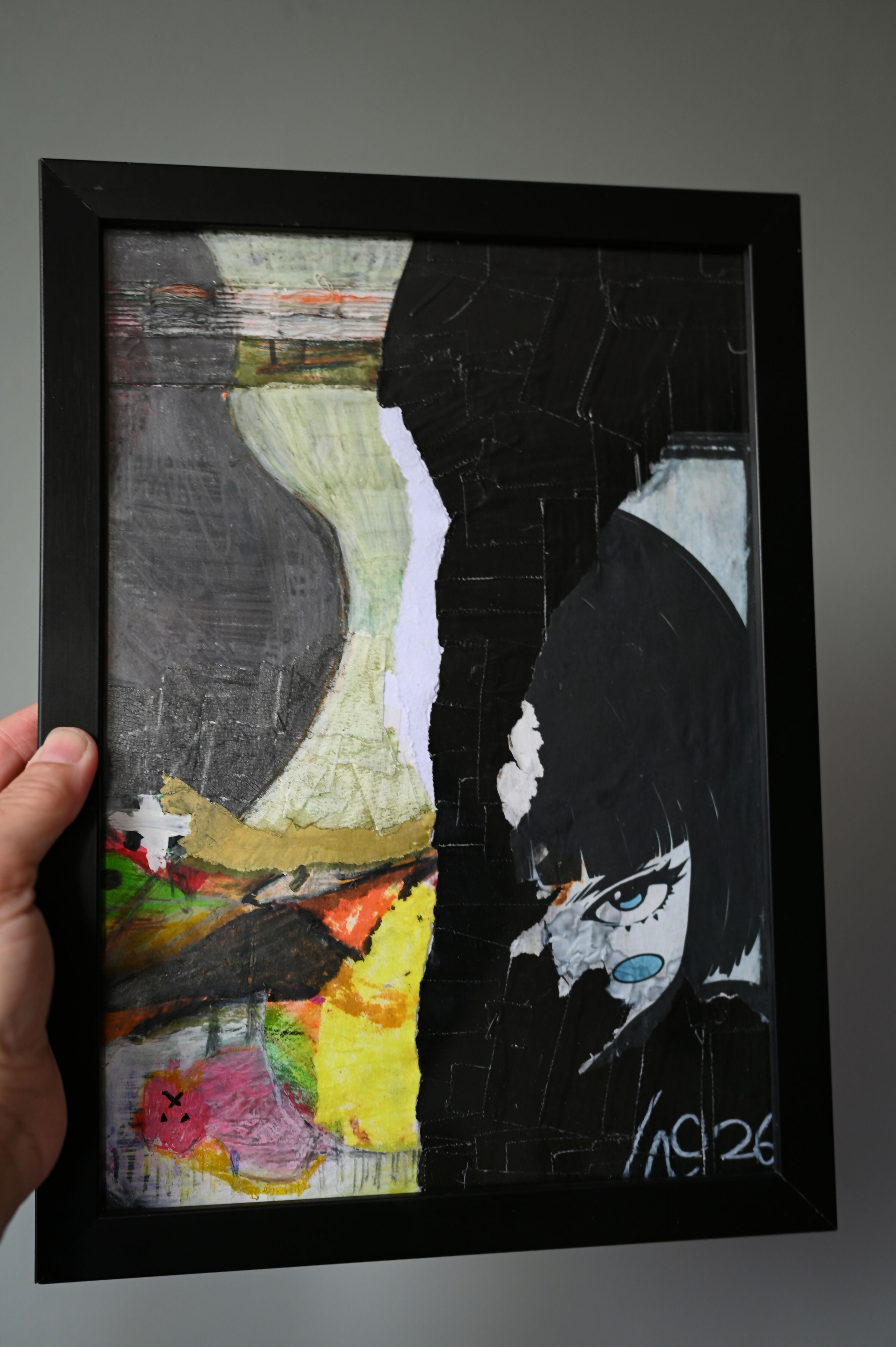 Collage voor aan de muur (Mixed Media) Titel: Florence (due)