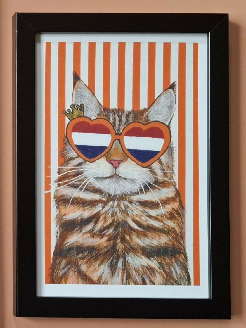 Cat print 'Prins poes van Oranje'