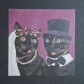 Cat print 'Beemo Just Married'