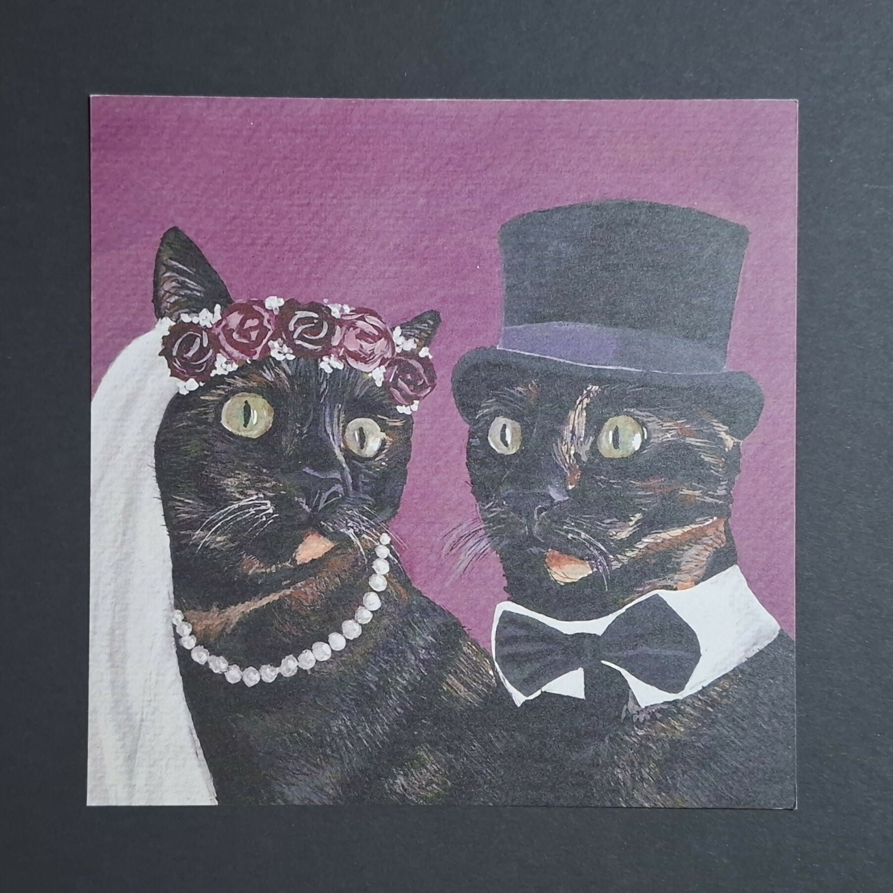 Cat print 'Beemo Just Married'