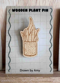 Wooden Snake Plant Pin
