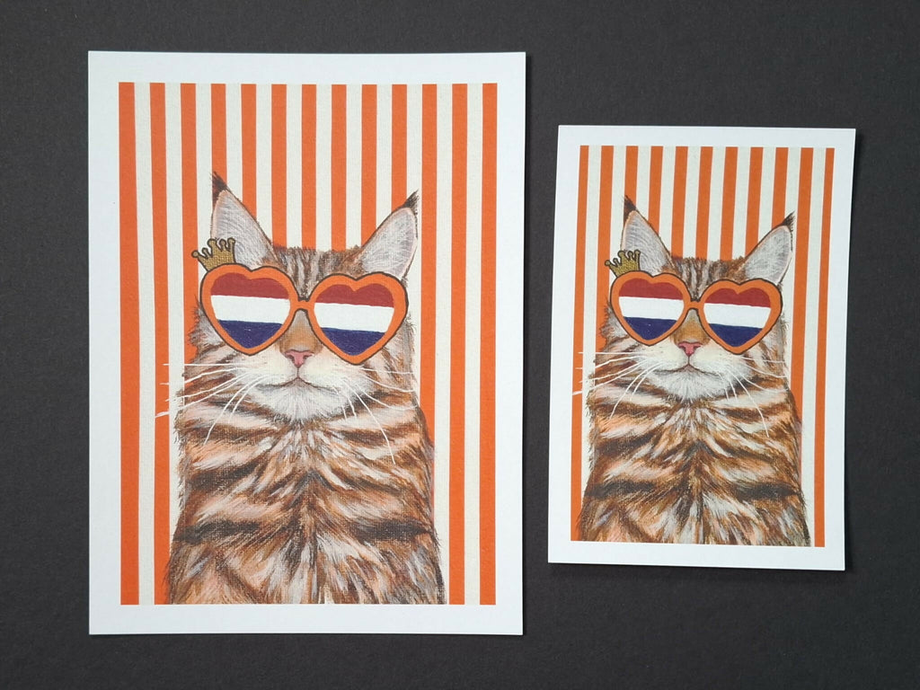 Cat print 'Prins poes van Oranje'