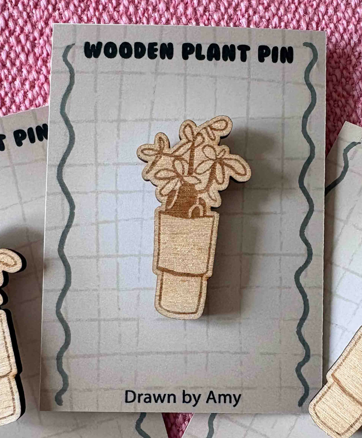 Wooden Bonsai Plant Pin