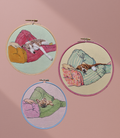 Custom dog portrait - choose your own breed, embroidery by Janneke Embroidery