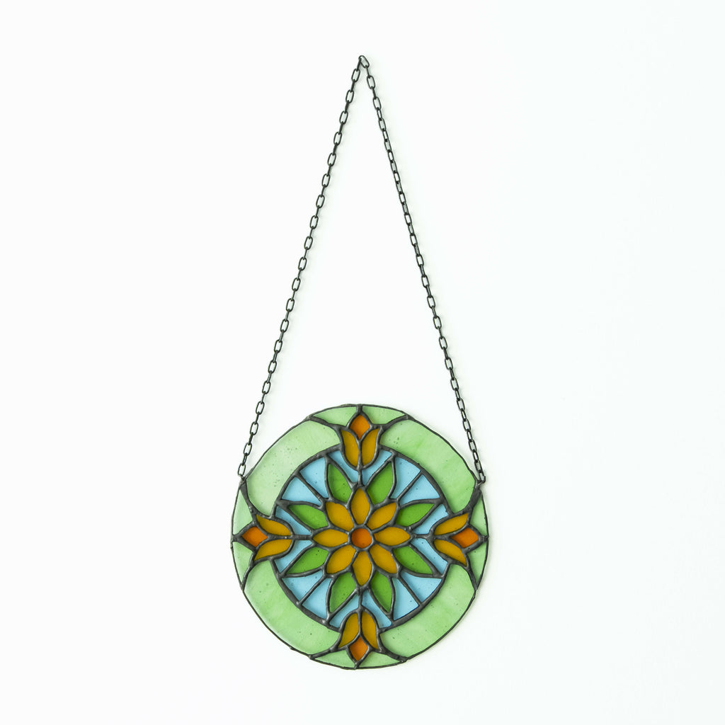 Glas in lood mandala bloem