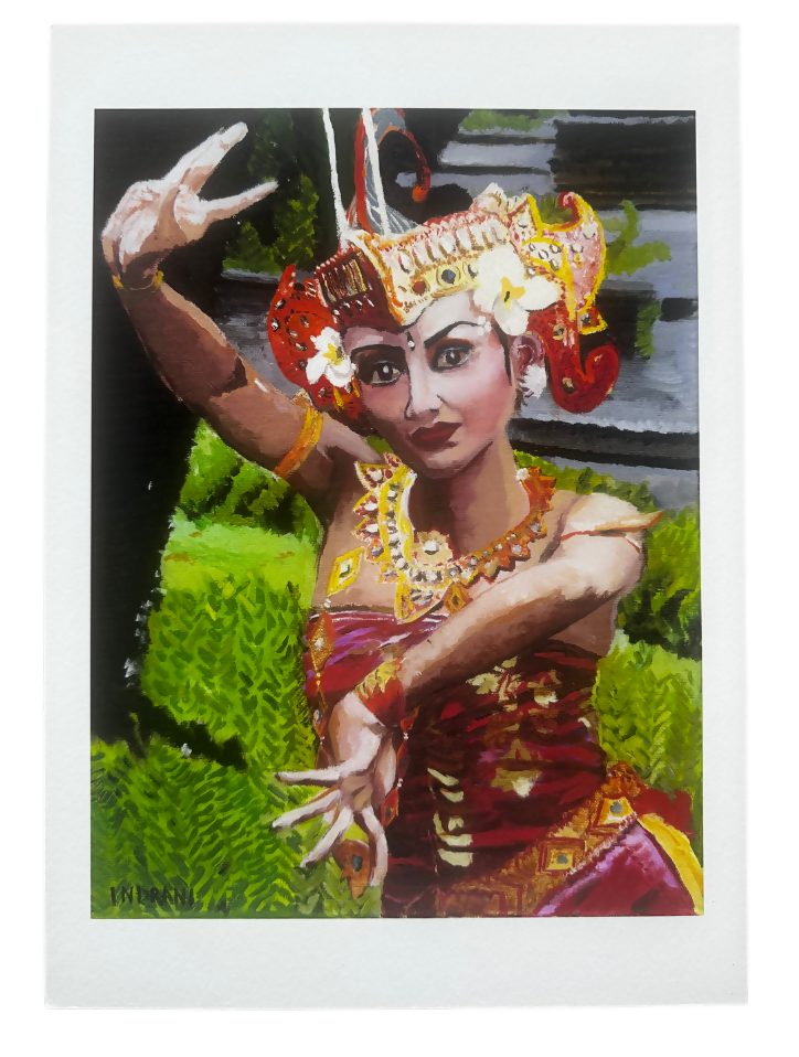 The Barong Dancer – A3 sized Fine Art Print