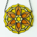 Glas in lood Mandala Geel/Oranje