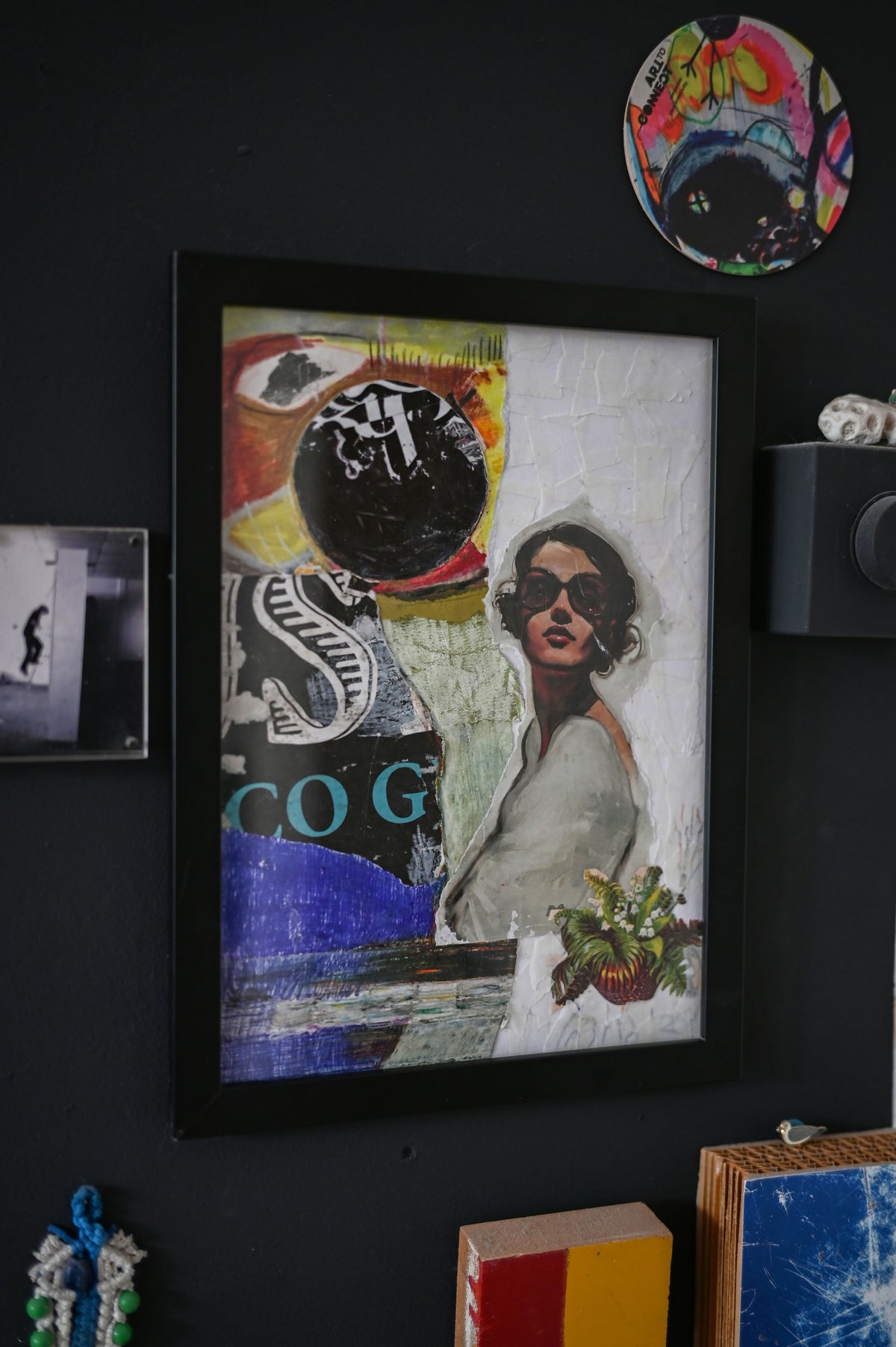 Collage op de muur met Mixed Media