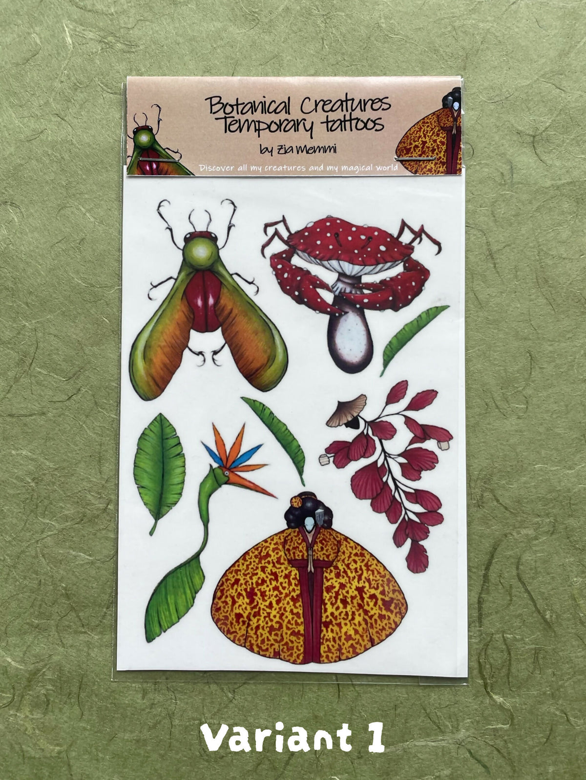 Botanische wezens Tijdelijke tatoeages