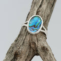 Ring with abalone shell
