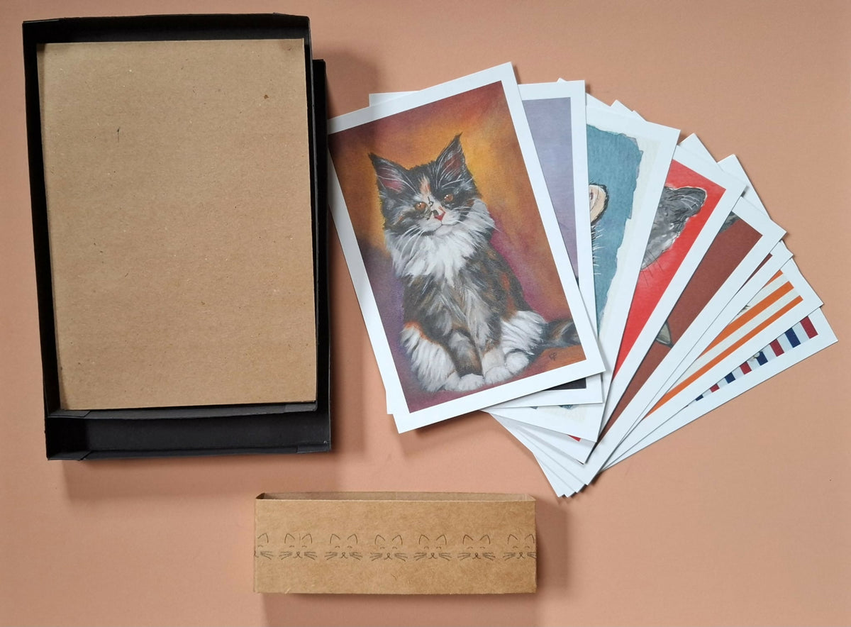 Set of 8 Cat Art Prints – A Purrfect Gift for Cat Lovers