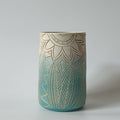 Turquoise Carved Vase