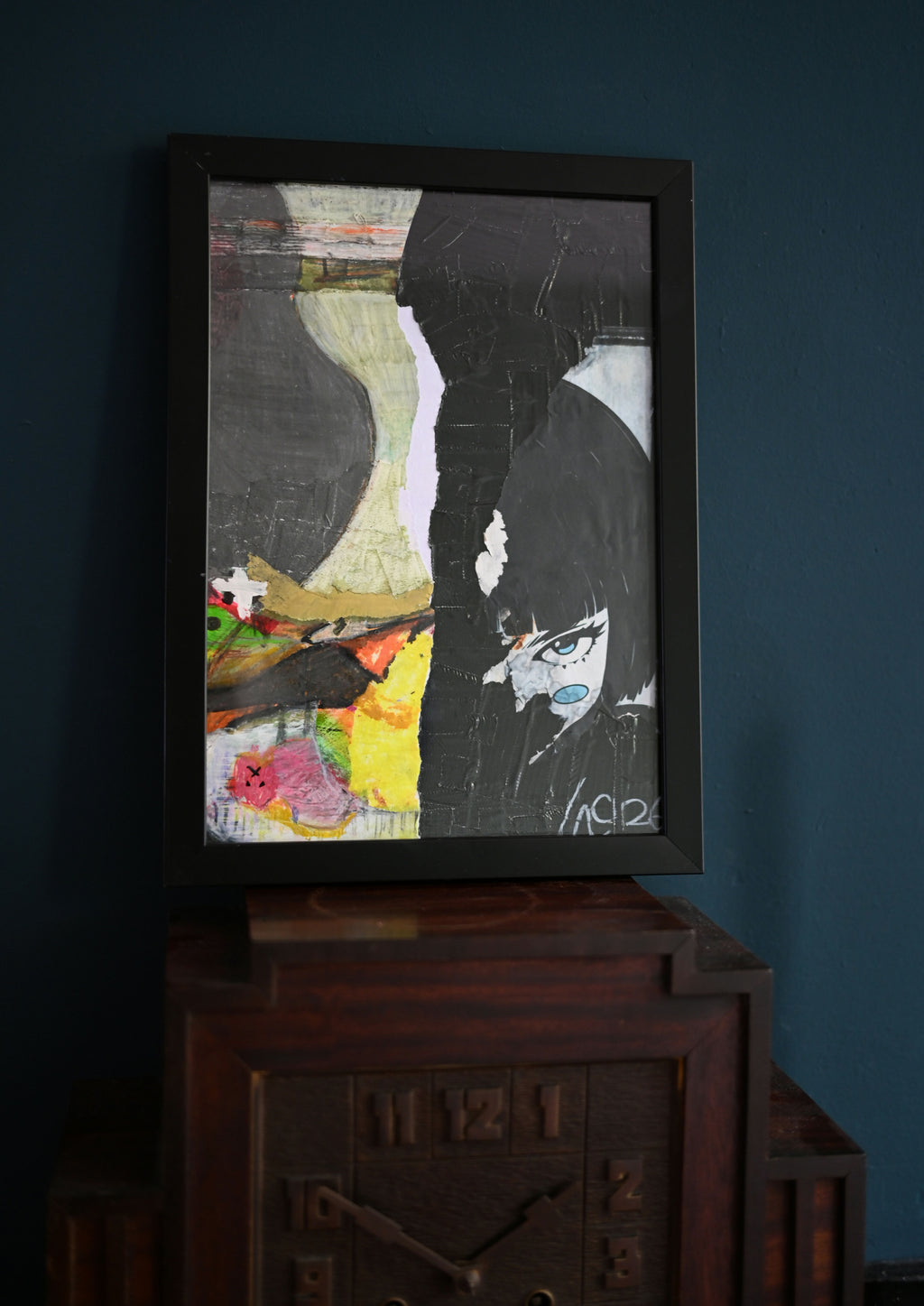 Collage voor aan de muur (Mixed Media) Titel: Florence (due)