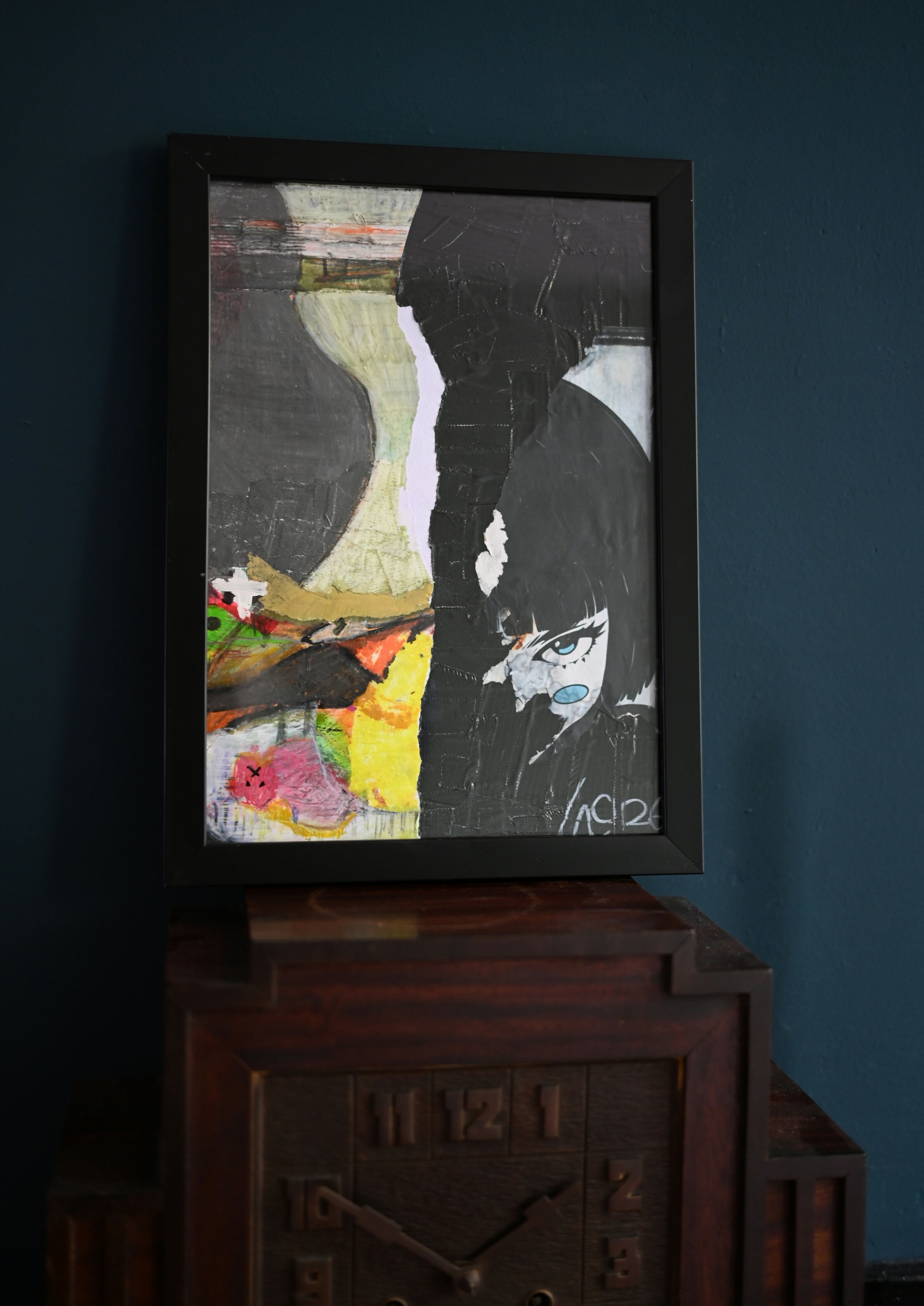 Collage voor aan de muur (Mixed Media) Titel: Florence (due)