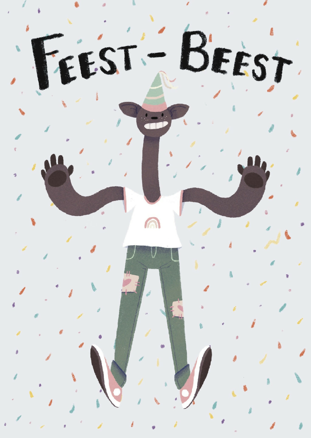 Feestbeest ansichtkaart