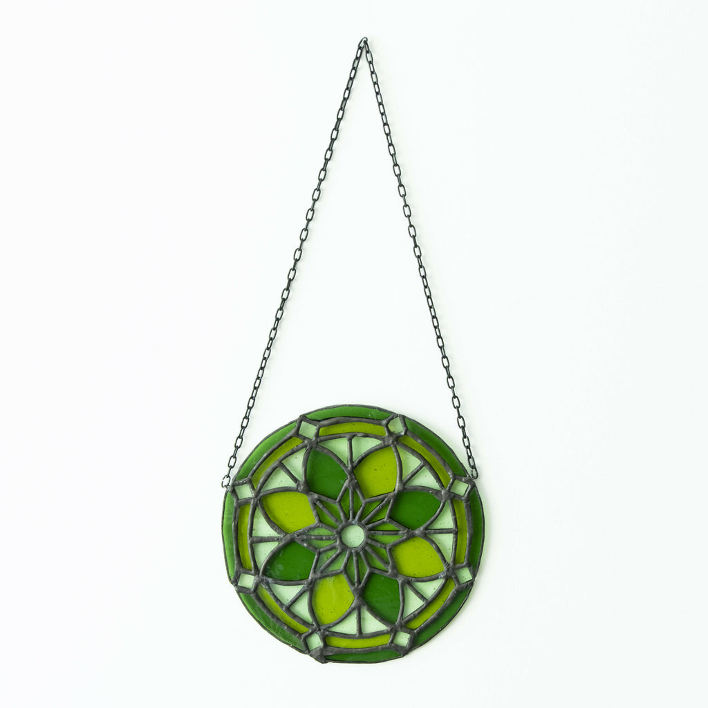 Glas-in-lood Mandala Groen