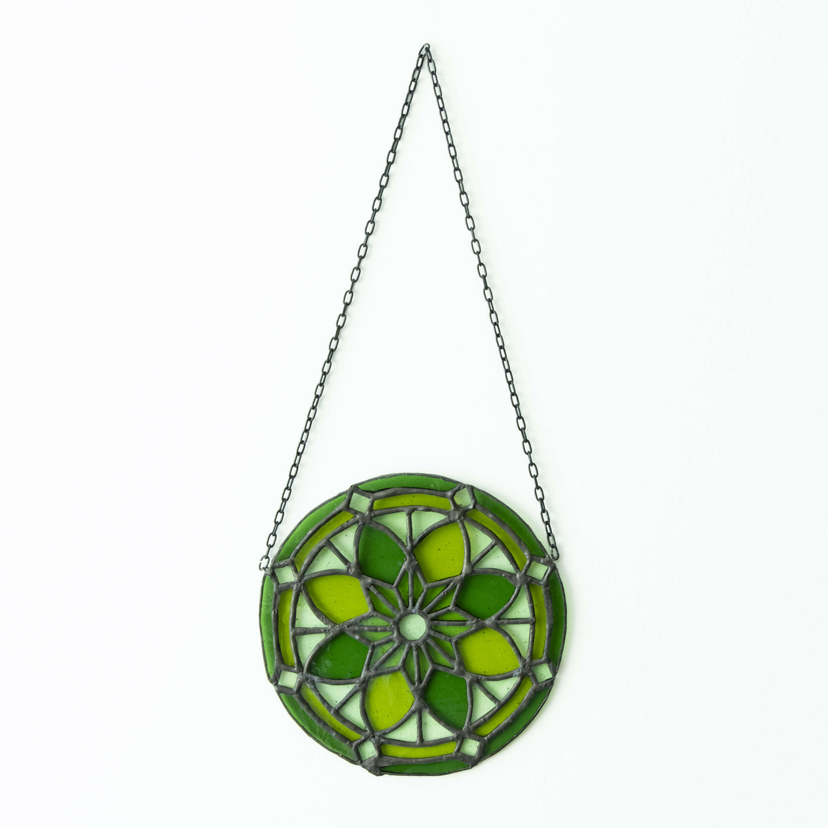 Glas-in-lood Mandala Groen