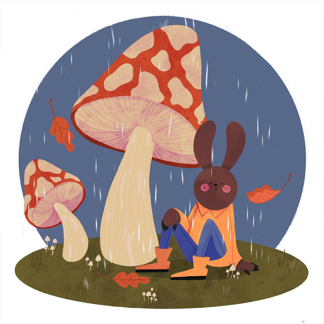 Autumn Bunny Print