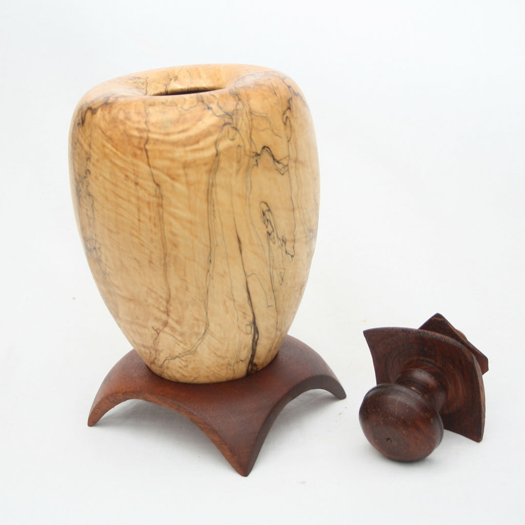 Oriental Vase with foot and lid