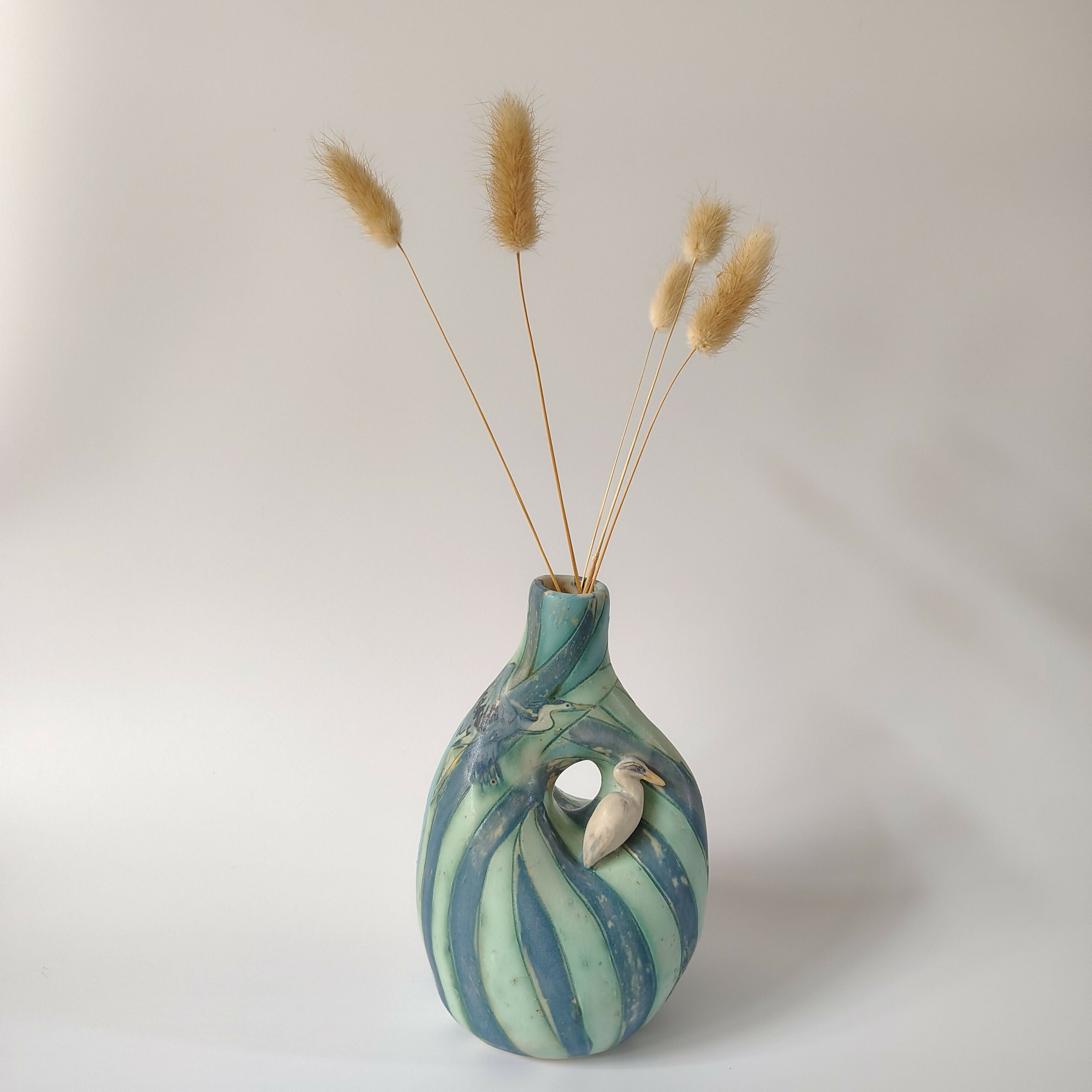 Heron vase