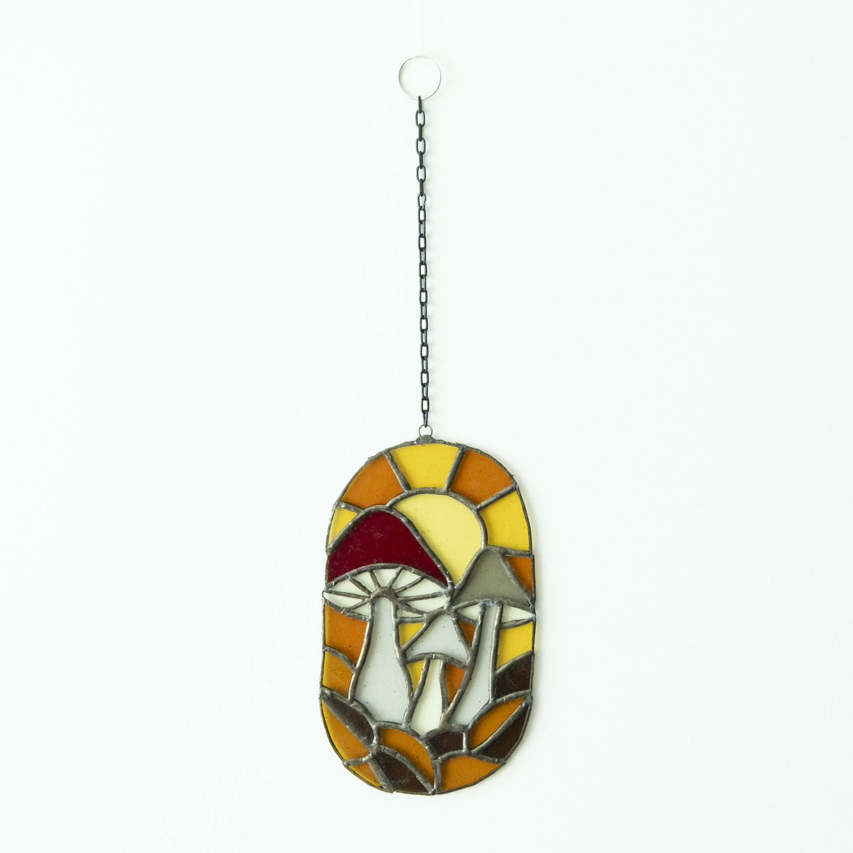 Glas-in-lood paddenstoelen