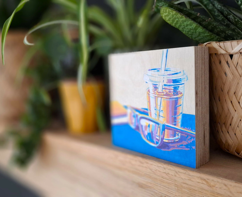 Zomerse Sferen schilderij op hout