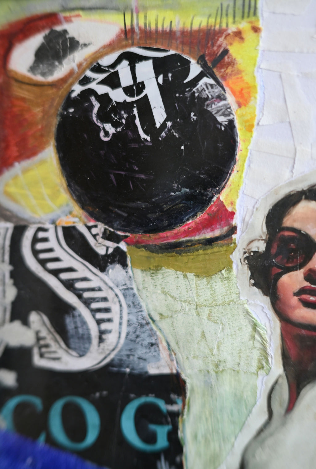 Collage op de muur met Mixed Media