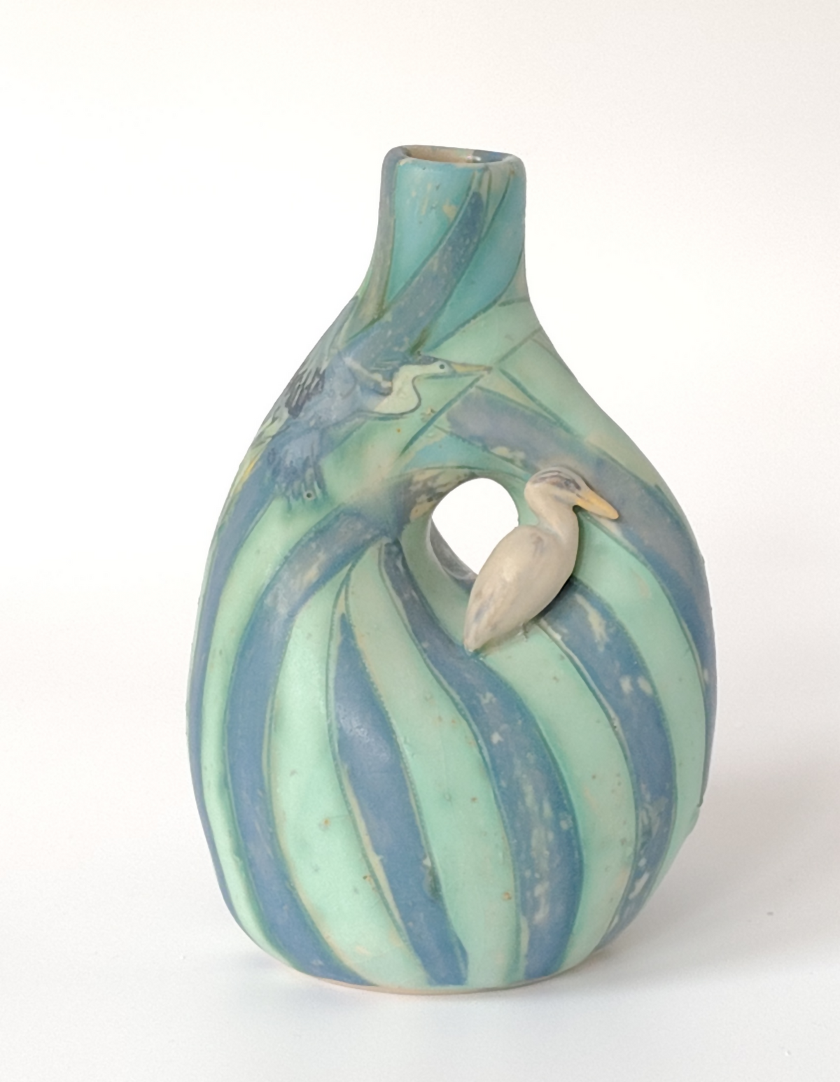 Heron vase by Sabrina keramiek – view 2