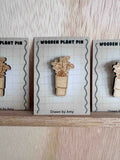 Wooden Bonsai Plant Pin