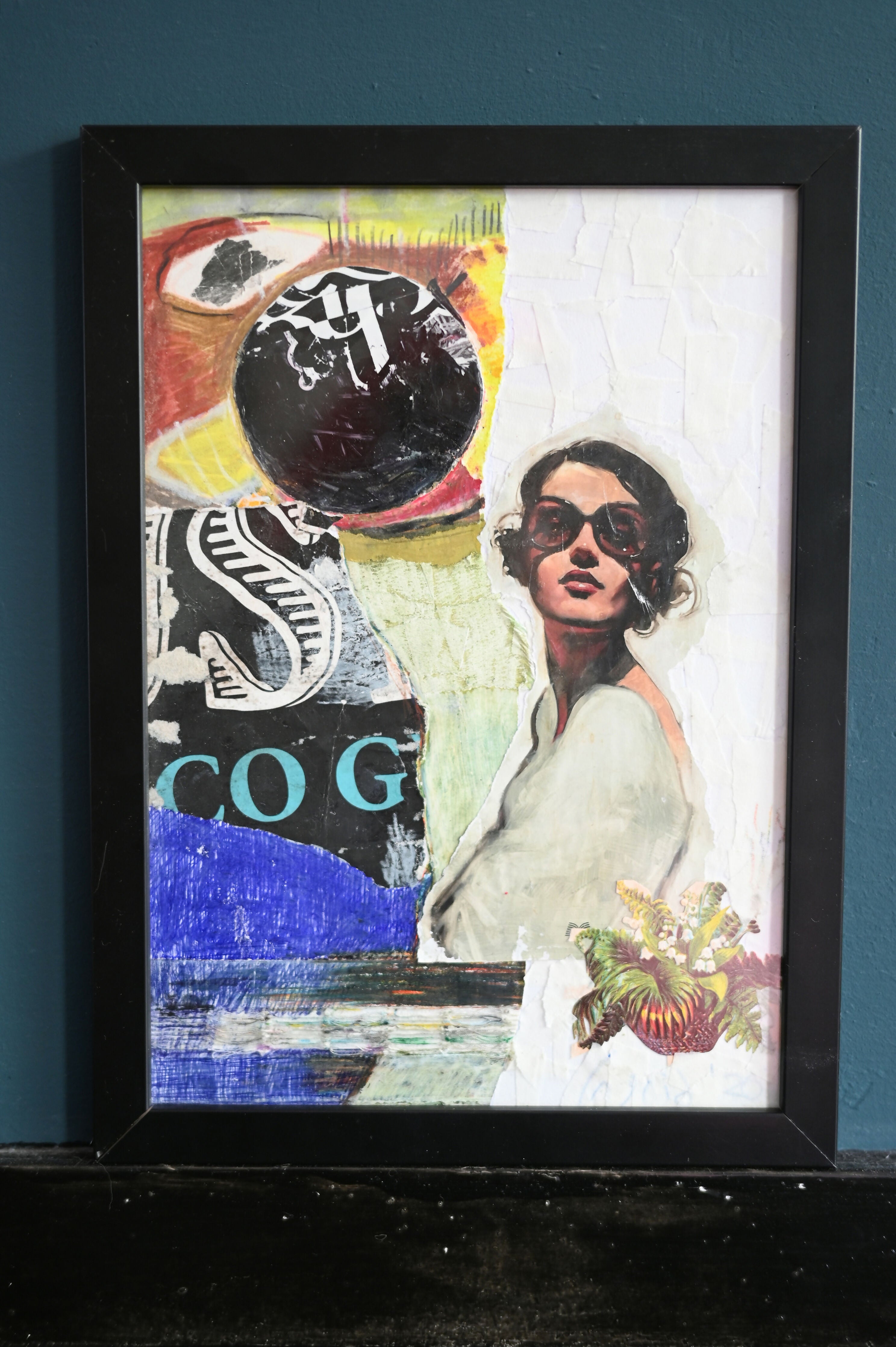 Collage op de muur met Mixed Media