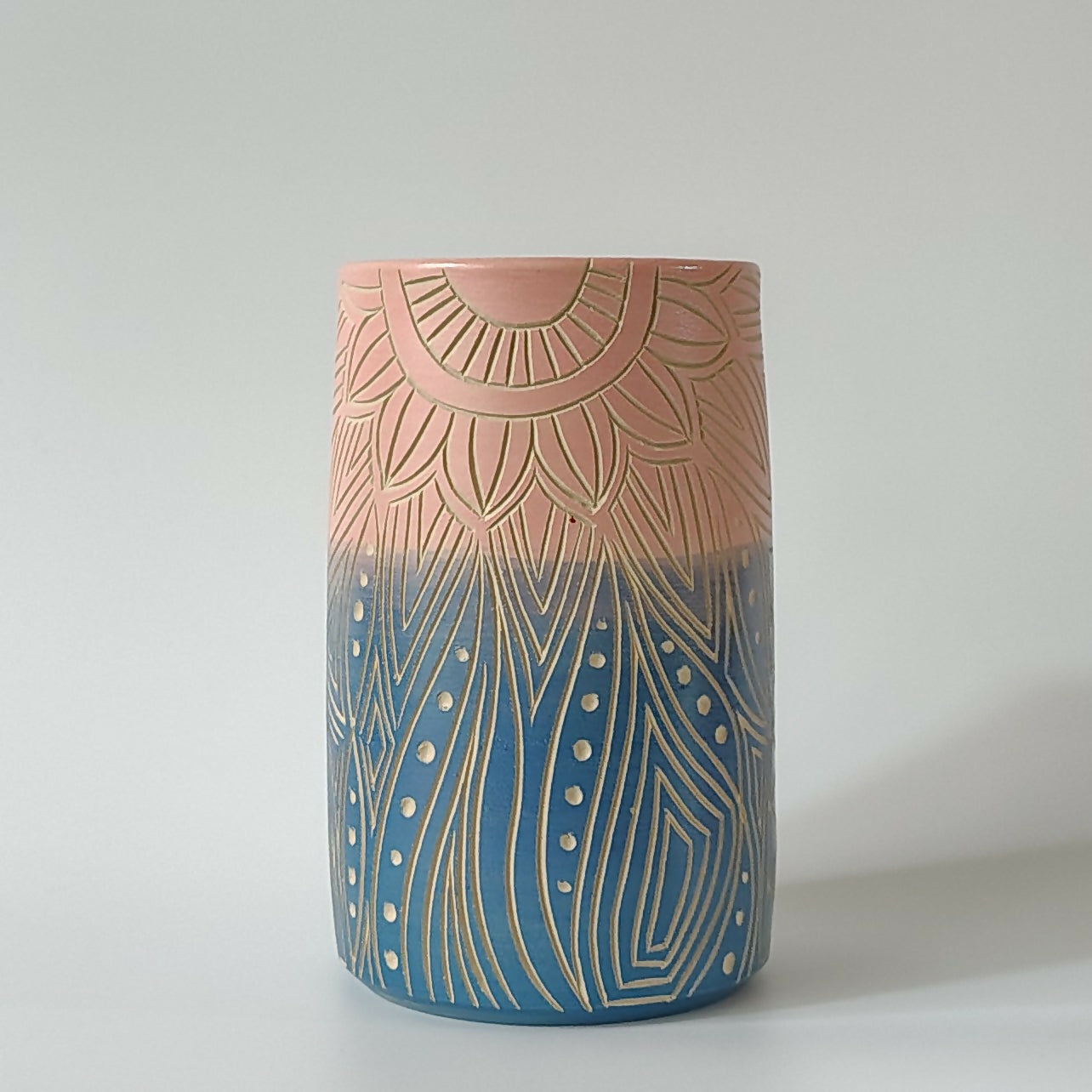 Blue-Pink Sun Vase