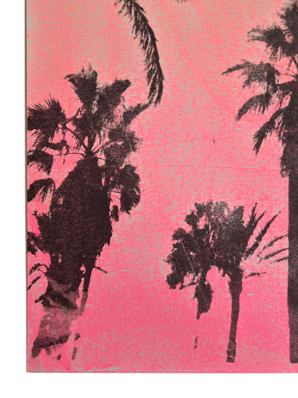 ORIGINELE PALM SCENE MONOPRINT - NEON ROZE GRADIENT
