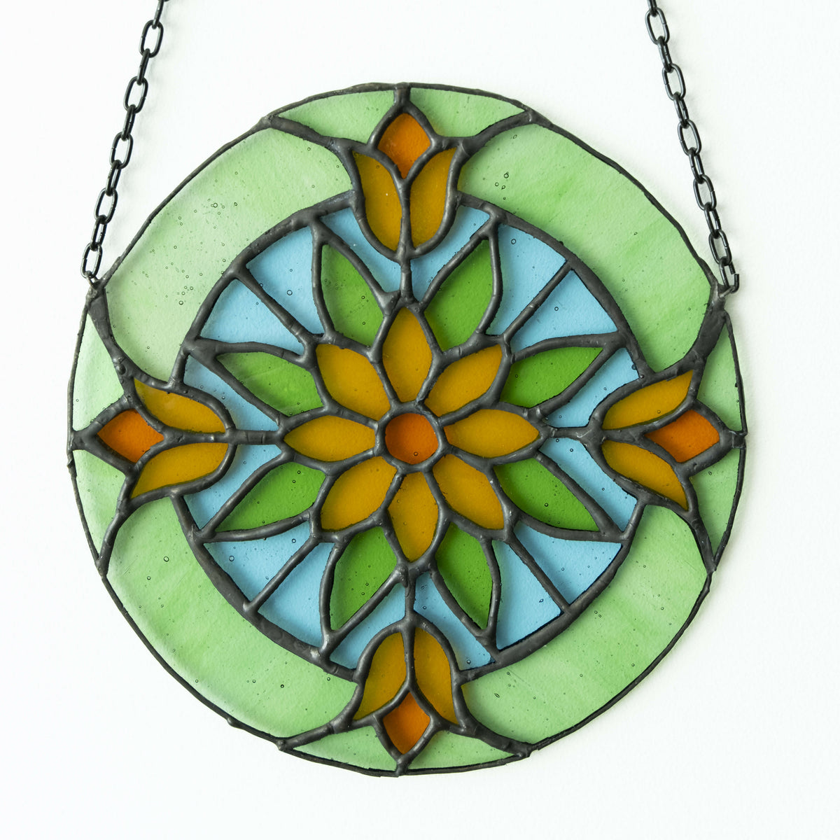 Glas in lood mandala bloem