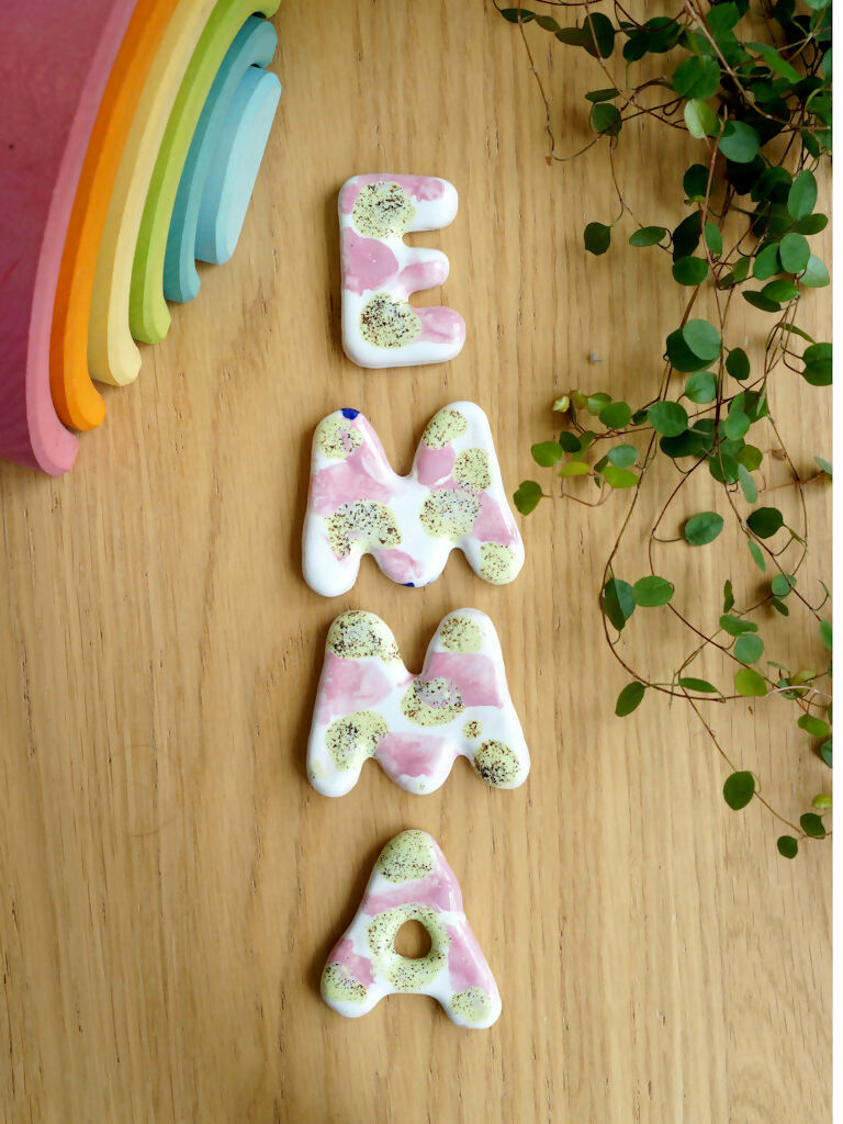 Keramische letters EMMA