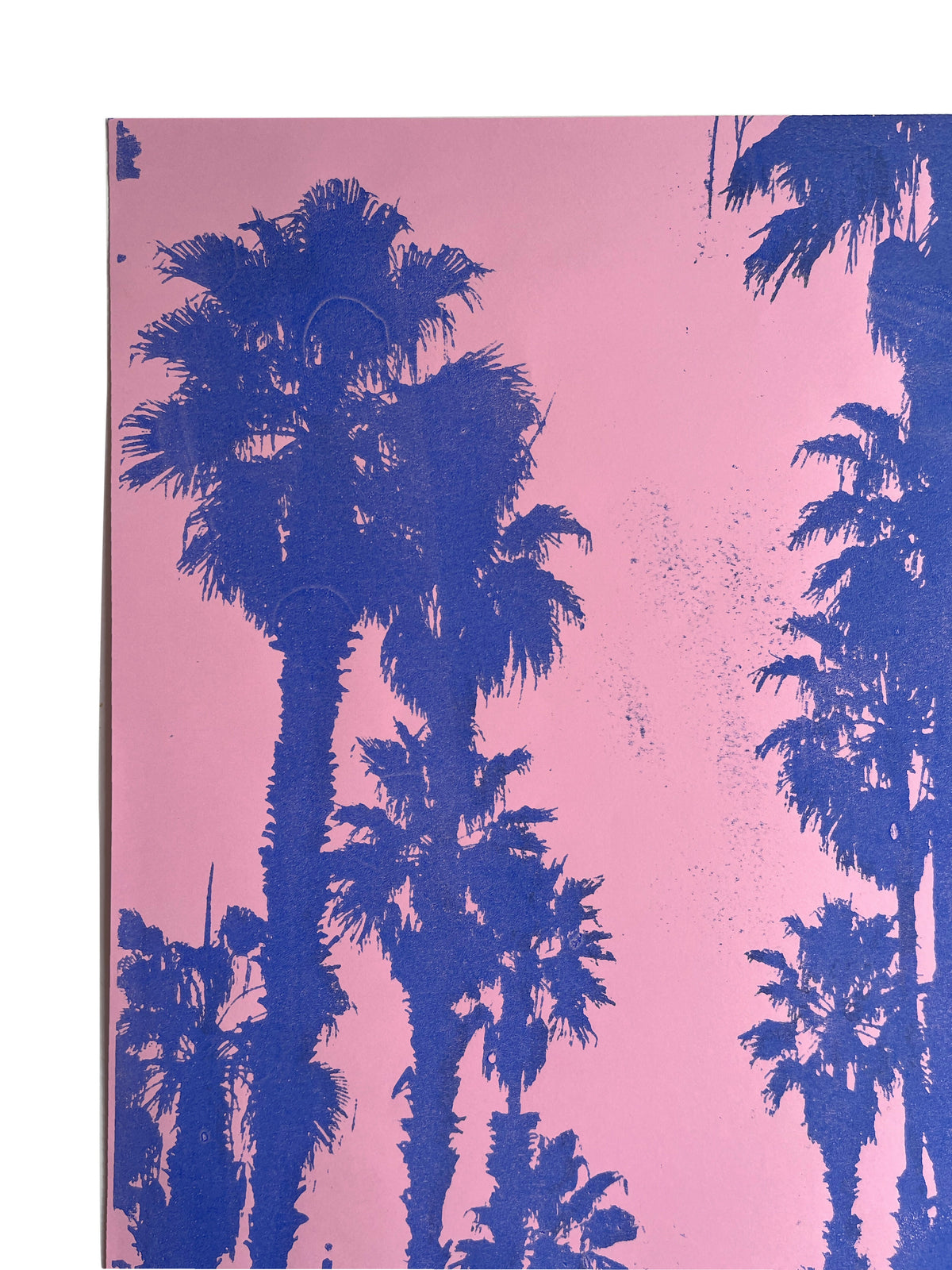 ORIGINELE PALM SCENE MONOPRINT - LICHTROZE