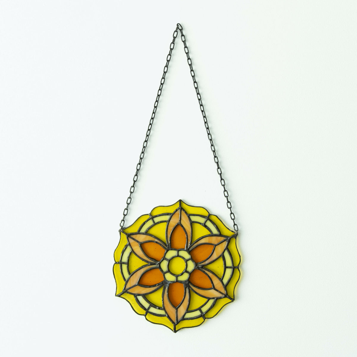 Glas in lood Mandala Geel/Oranje