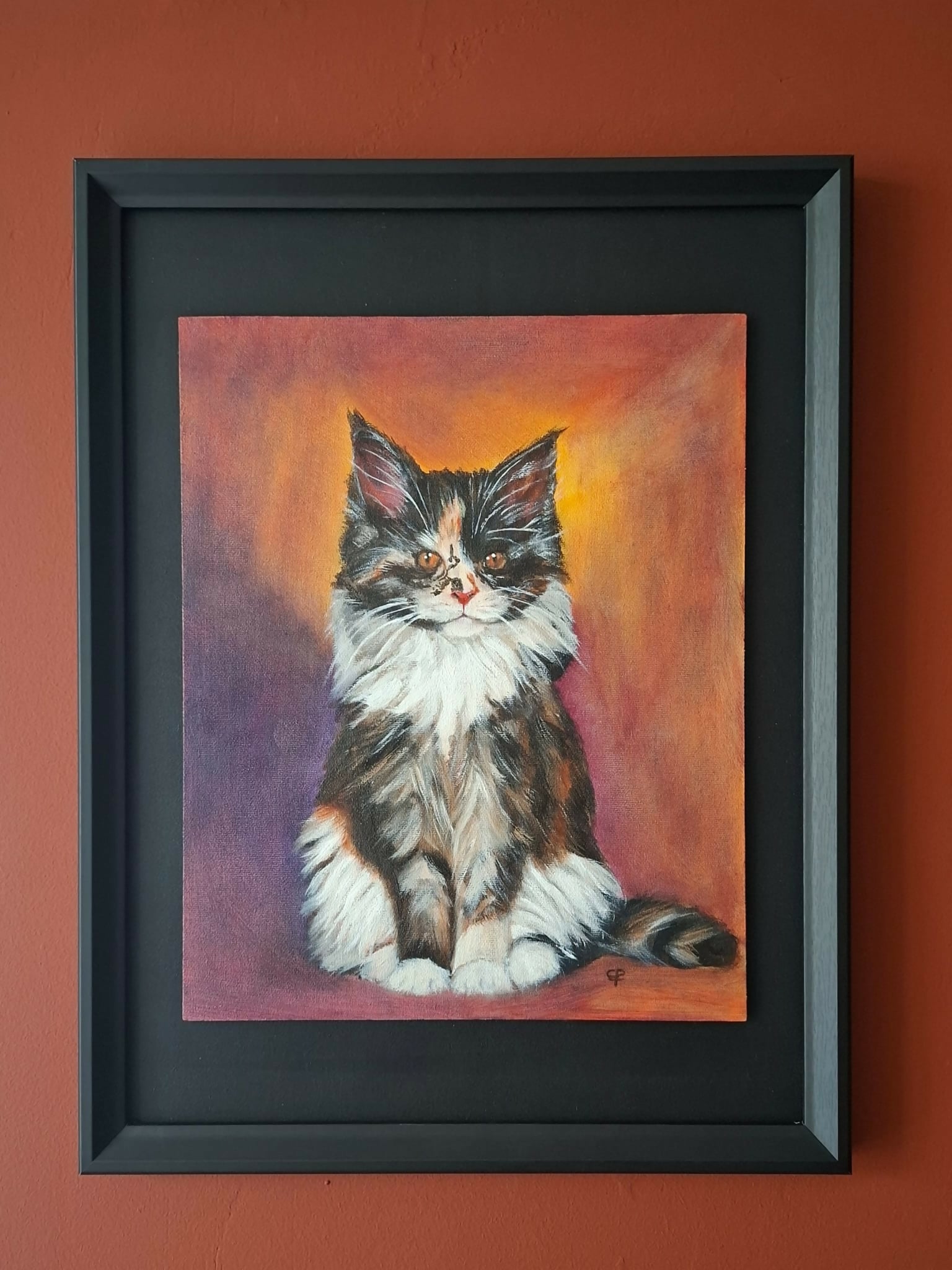 Hand-painted cat portrait 'Luna'