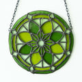 Glas-in-lood Mandala Groen