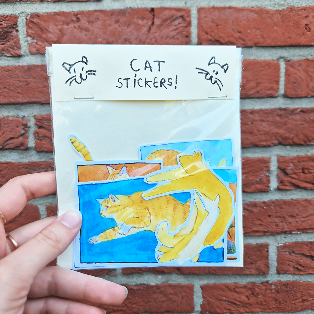 Rode kat stickers