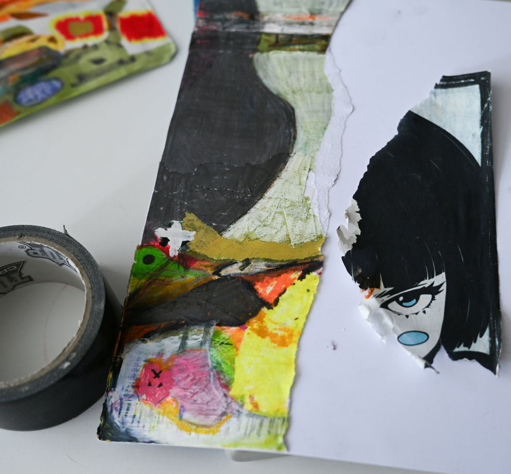 Collage voor aan de muur (Mixed Media) Titel: Florence (due)