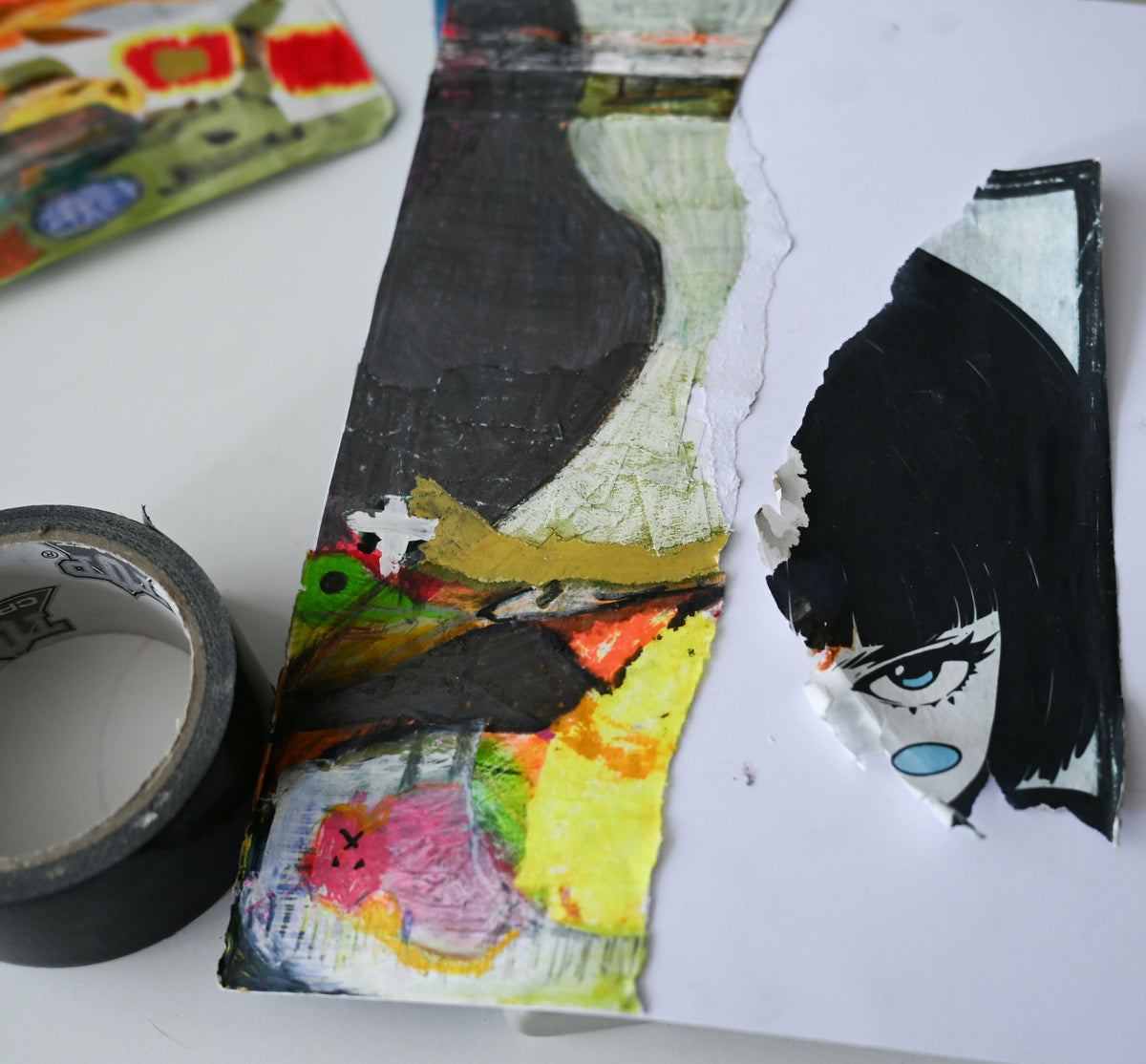 Collage voor aan de muur (Mixed Media) Titel: Florence (due)