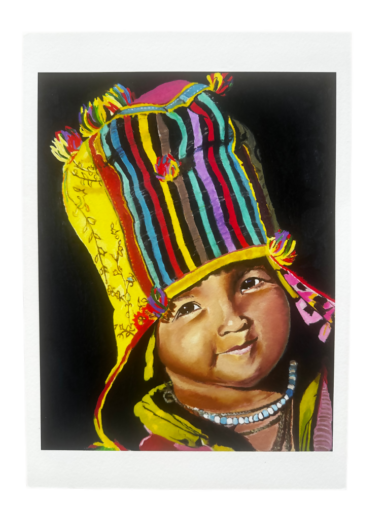Peruaans kind – Fine-art print op A4-formaat