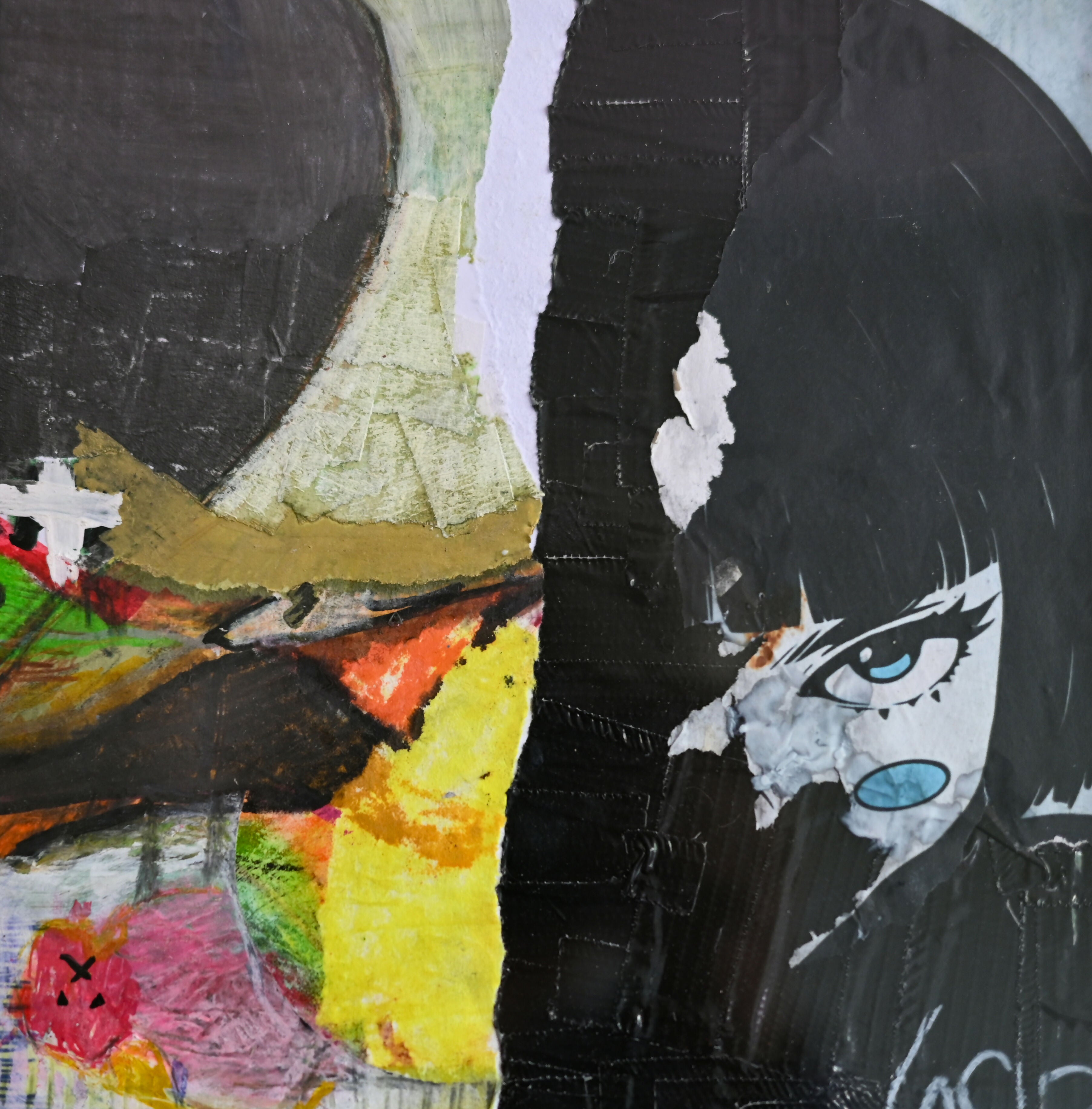 Collage voor aan de muur (Mixed Media) Titel: Florence (due)