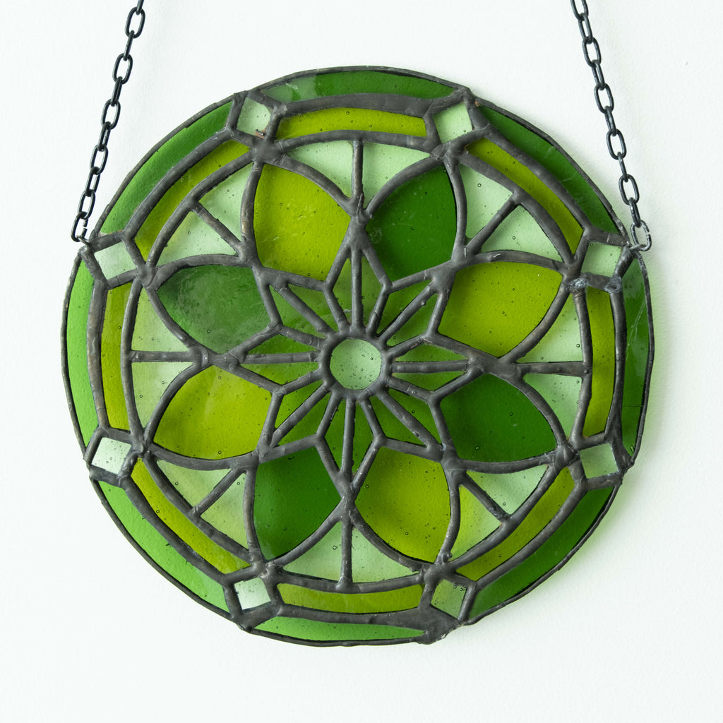 Glas-in-lood Mandala Groen