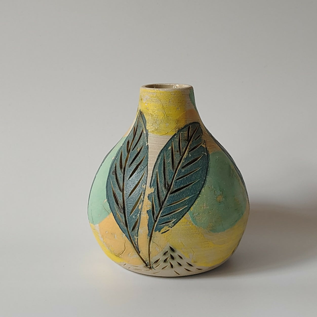 Monoprinted Eye Vase